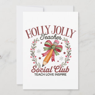 Fröhlicher Lehrer Sozialclub Lehr Liebe Inspiriere Feiertagskarte