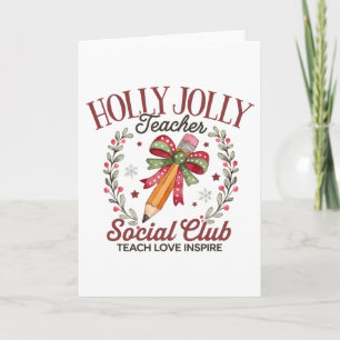 Fröhlicher Lehrer Sozialclub Lehr Liebe Inspiriere Karte