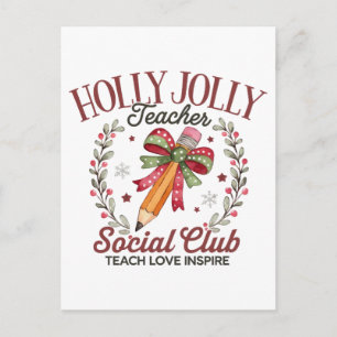 Fröhlicher Lehrer Sozialclub Lehr Liebe Inspiriere Postkarte