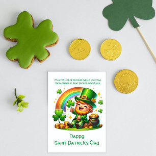 Fröhlicher Leprechaun: Saint Patrick's Day Festlic Feiertagskarte