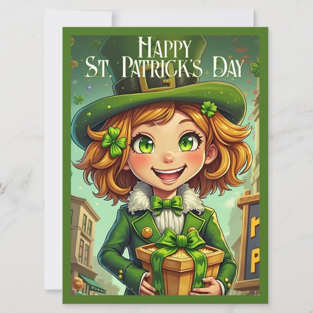 Fröhlicher Leprechaun - St. Patrick's Day Lucky Ch (Vorderseite)