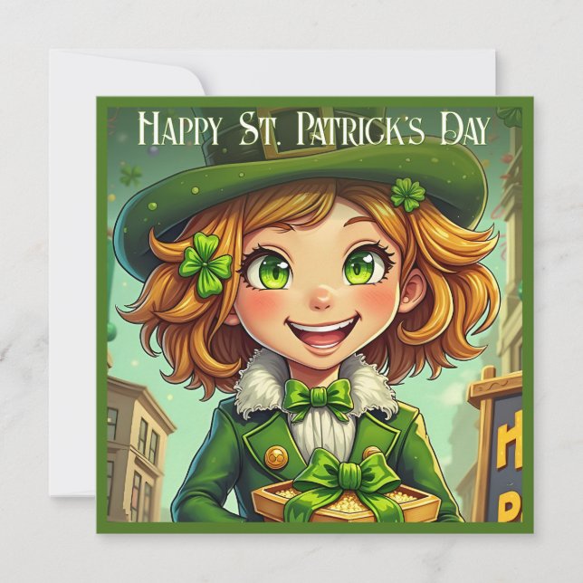 Fröhlicher Leprechaun - St. Patrick's Day Lucky Ch (Vorderseite)