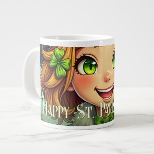 Fröhlicher Leprechaun - St. Patrick's Day Lucky Ch Jumbo-Tasse