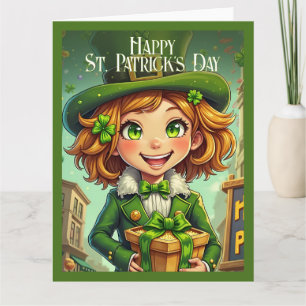 Fröhlicher Leprechaun - St. Patrick's Day Lucky Ch Karte