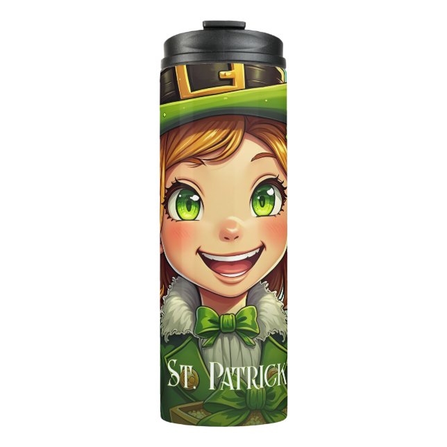 Fröhlicher Leprechaun - St. Patrick's Day Lucky Ch Thermosbecher (Vorderseite)