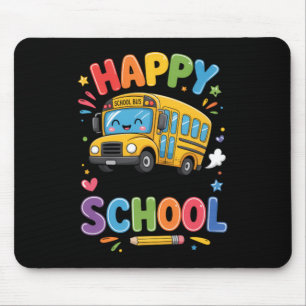 Fröhlicher letzter Schultag Süßer Schulbus Sommer Mousepad