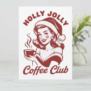 Fröhlicher lustiger Kaffeeklub sarkastischer Weihn Feiertagskarte