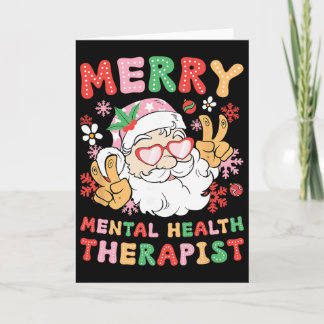 Fröhlicher Mental Health Therapeut Weihnachten Xma Karte