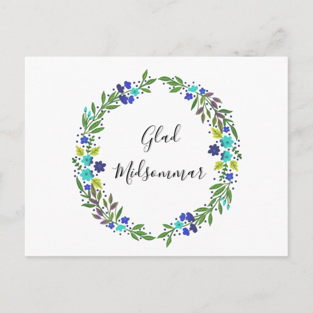 Fröhlicher Mittsommer Postkarte (Vorderseite)