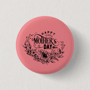 Fröhlicher Muttertag Button