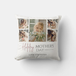 Fröhlicher Muttertag | Elegante Collage Modernes F Kissen