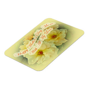 Fröhlicher Muttertag - Gelbe Rosen Magnet
