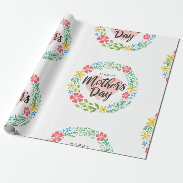 Fröhlicher Muttertag Geschenkpapier (Ungerollt)