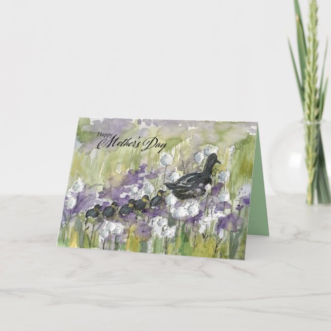 Fröhlicher Muttertag Gottes Segnungen Entenlinge Karte (Vorderseite)