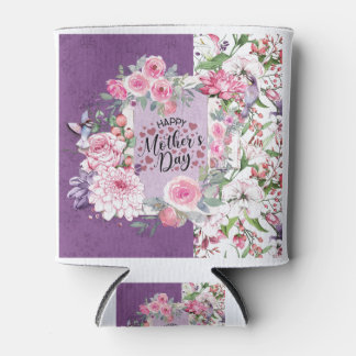 Fröhlicher Muttertag im Rahmen der Flora, rosa, Li Dosenkühler