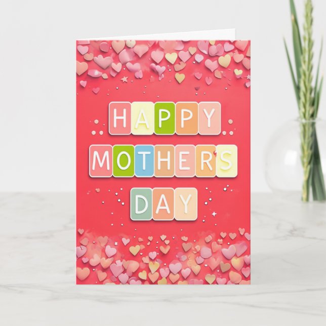 Fröhlicher Muttertag Karte (Vorderseite)