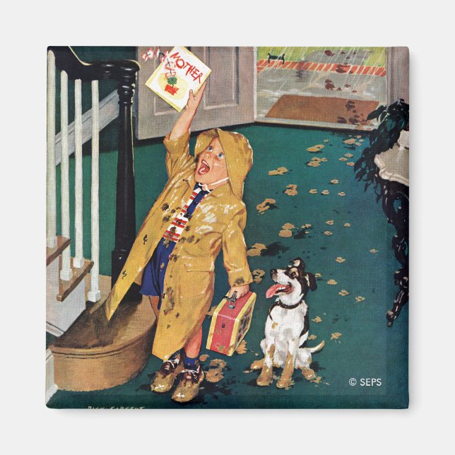 Fröhlicher Muttertag Magnet (Vorne)