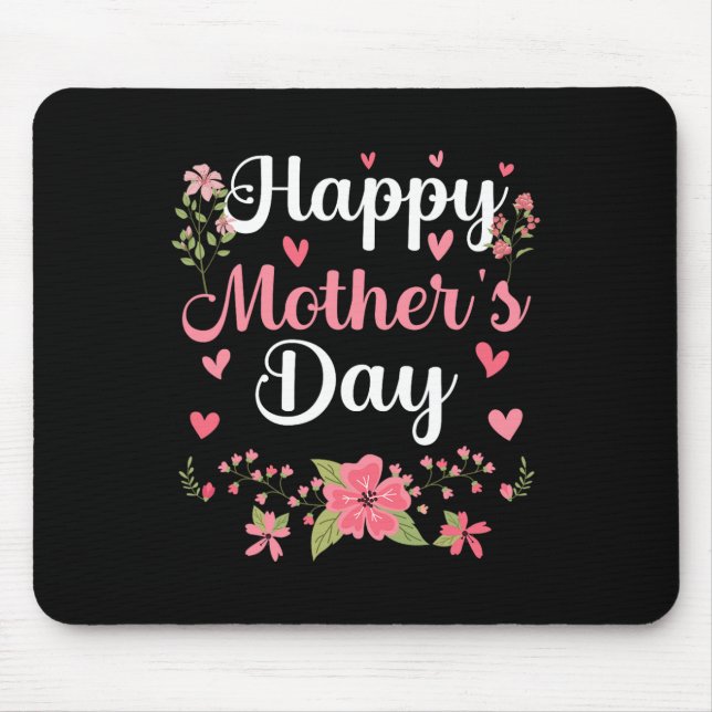Fröhlicher Muttertag Mami Niedliche Blumenfrauen f Mousepad (Vorne)
