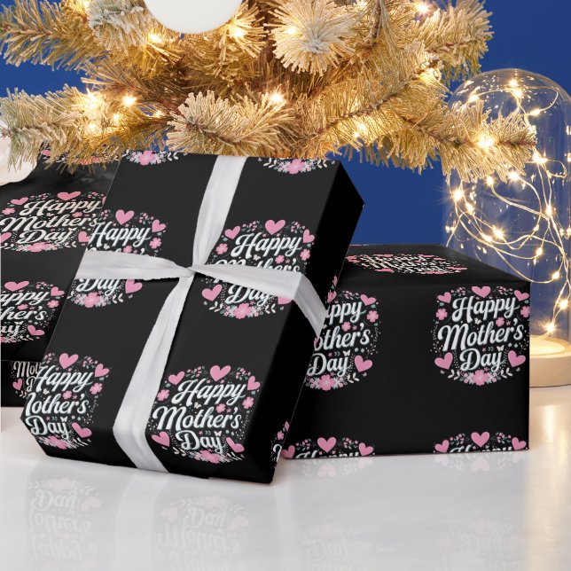 Fröhlicher Muttertag Niedliche Mama der Blüte Oma Geschenkpapier (Feiertage)