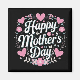 Fröhlicher Muttertag Niedliche Mama der Blüte Oma Magnet