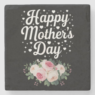 Fröhlicher Muttertag Niedliche Mama der Blüte Oma  Steinuntersetzer