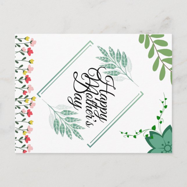 Fröhlicher Muttertag Postkarte (Vorderseite)