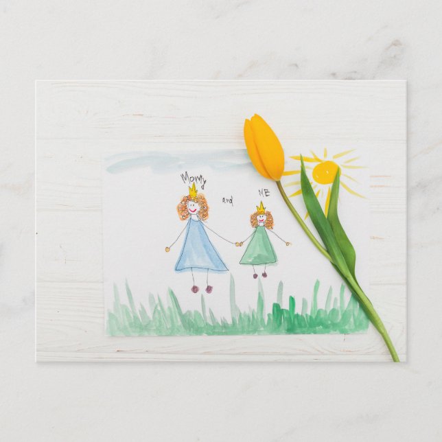 Fröhlicher Muttertag Postkarte (Vorderseite)