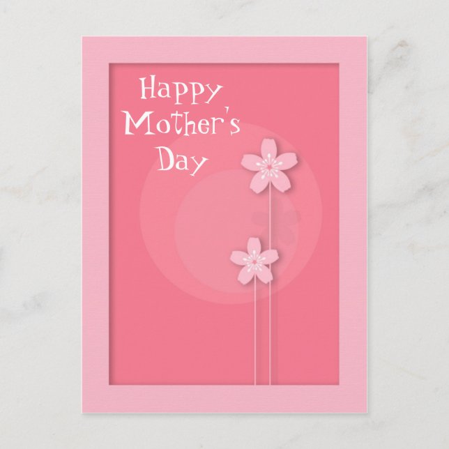 Fröhlicher Muttertag Postkarte (Vorderseite)