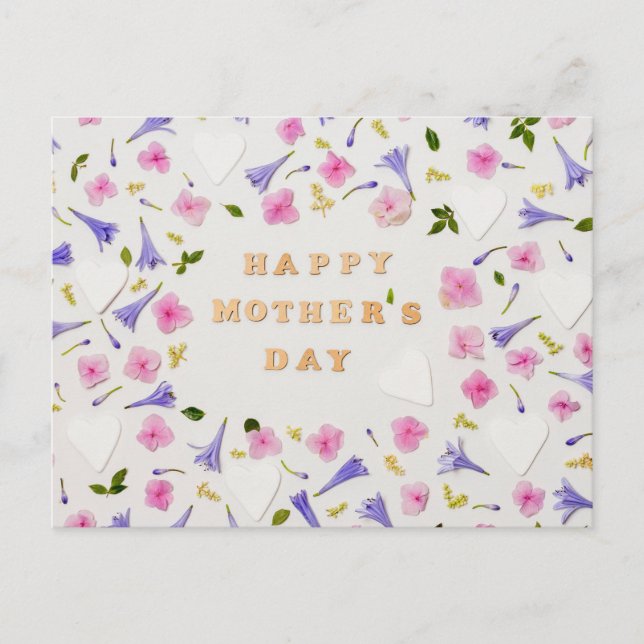 Fröhlicher Muttertag Postkarte (Vorderseite)