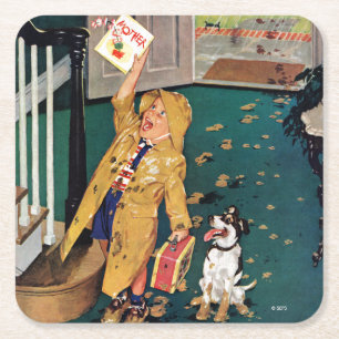 Fröhlicher Muttertag Rechteckiger Pappuntersetzer