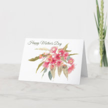 Fröhlicher Muttertag Rosa Flora Wasserfarbe