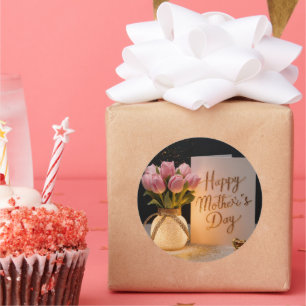 Fröhlicher Muttertag Runder Aufkleber