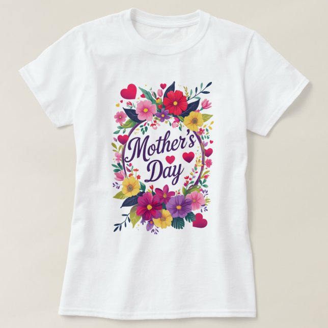 Fröhlicher Muttertag T-Shirt (Design vorne)