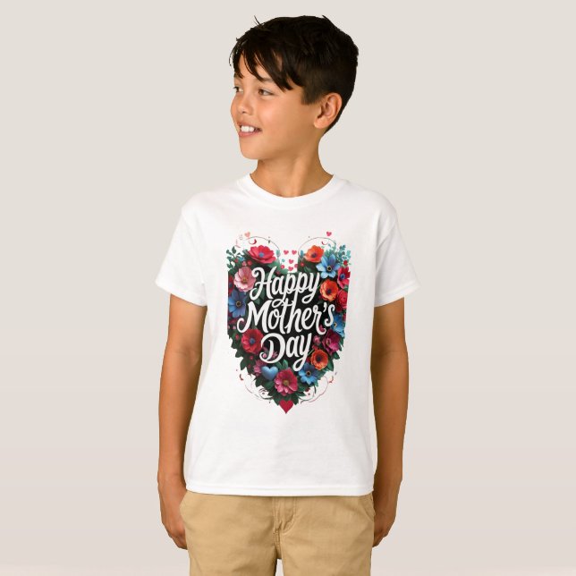 Fröhlicher Muttertag T-Shirt (Vorne ganz)