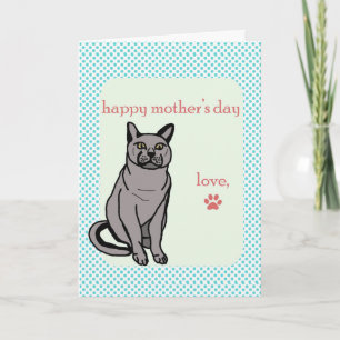 Fröhlicher Muttertag   Von der Katze Karte