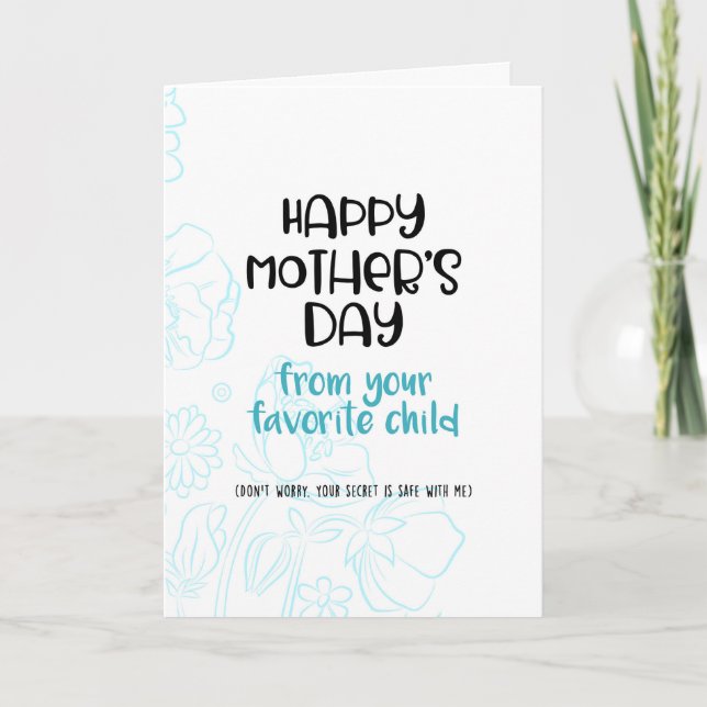 Fröhlicher Muttertag von Ihrem Liebling Karte (Vorderseite)