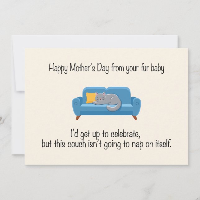 Fröhlicher Muttertag von Ihrem Pelzbaby Feiertagskarte (Vorderseite)