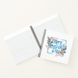 Fröhlicher Muttertagsrahmen   Notebook Notizbuch