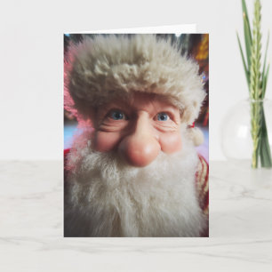 Fröhlicher Nahaufnahme-Weihnachtsmann Feiertagskarte