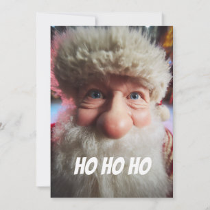 Fröhlicher Nahaufnahme-Weihnachtsmann Feiertagskarte