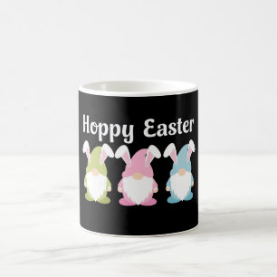 Fröhlicher Oster-Hase-Lustige-Hasenohren-Gnom Kaffeetasse