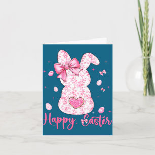 Fröhlicher Osterhase Charme-Hase floral Damen Karte