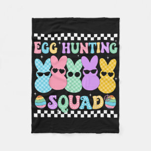 Fröhlicher Osterhase Ei Jagd Team Crew Familie B Fleecedecke