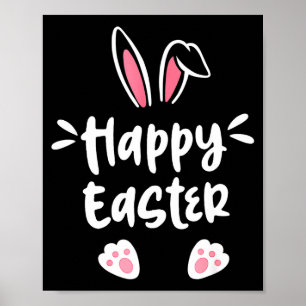 Fröhlicher Osterhase Frühhling Osterei Ostermänner Poster