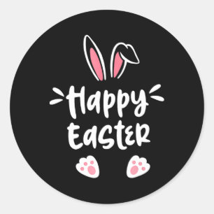 Fröhlicher Osterhase Frühling Osterei Ostermänner Runder Aufkleber