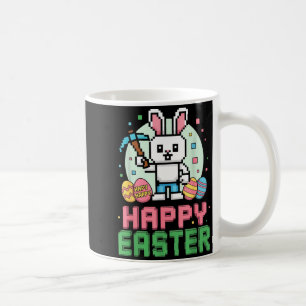 Fröhlicher Osterhase Gaming Pixel Gamer  Kaffeetasse