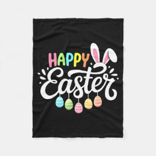 Fröhlicher Osterhase Hase für Mädchen Kinder Junge Fleecedecke