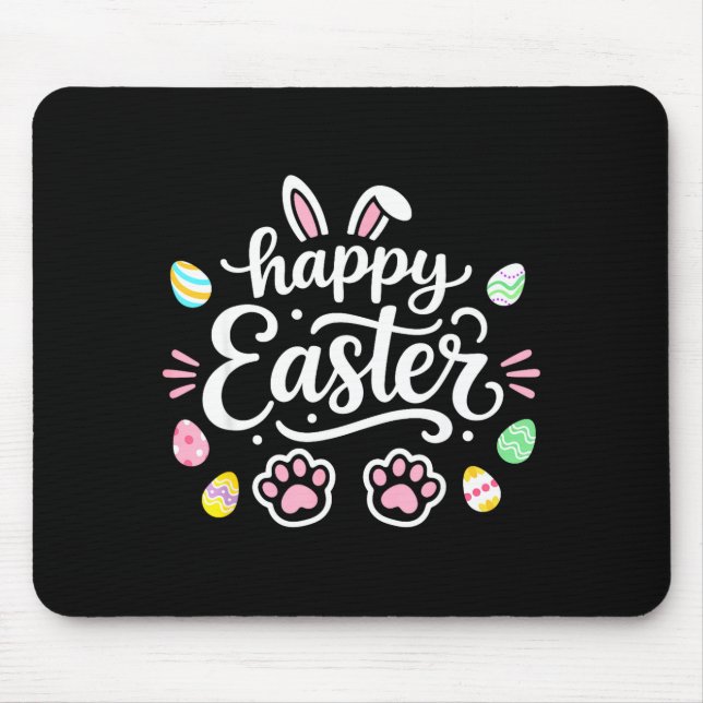 Fröhlicher Osterhase Hase Für Mädchen Kinder Junge Mousepad (Vorne)