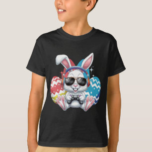 Fröhlicher Osterhase Hase Gaming Gamer Spiele T-Shirt