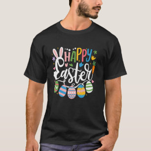 Fröhlicher Osterhase Hasengesicht Lustiger Osterta T-Shirt